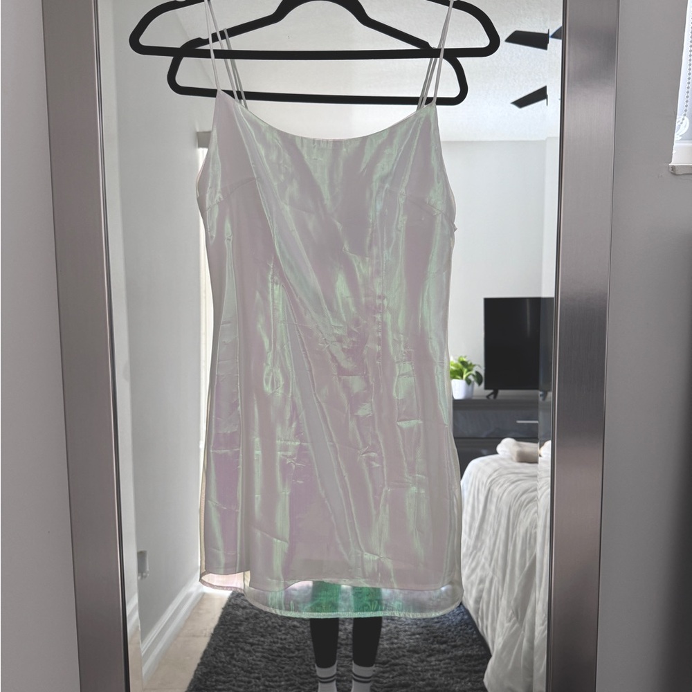 NWT Superdown White Iridescent Mini Dress